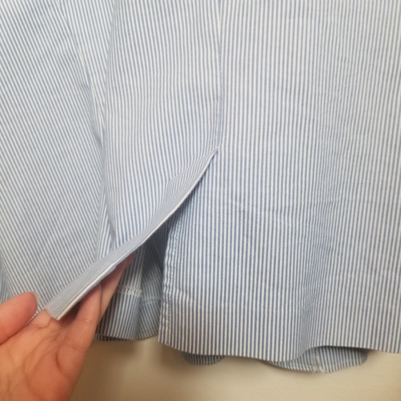 Boxy Blue & White Stiped Blazer - Picture 3 of 9